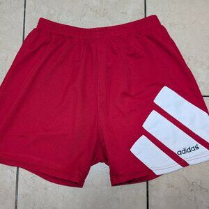 Vintage 90s Adidas Soccer Short Red Men's Large In Excellent Condition.